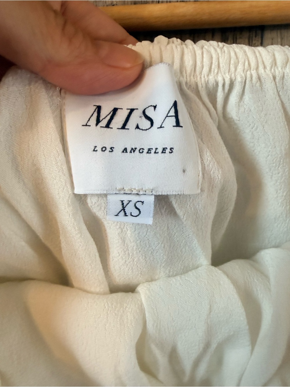 Misa Los Angeles Flowy Mini Dress XS Cream - Picture 4 of 9